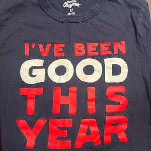 Boys long sleeve shirt “I’ve been good this year” baby blue by osh gosh